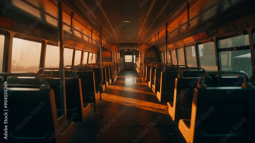 Fototapeta premium interior of a subway train
