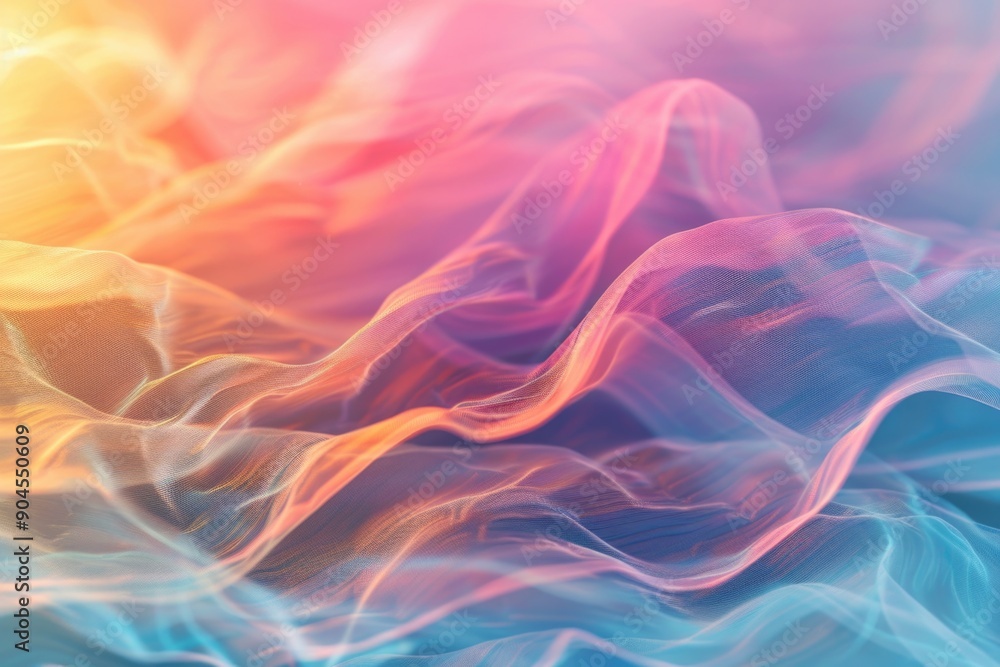 Obraz premium A detailed view of vibrant textile with blurred surroundings