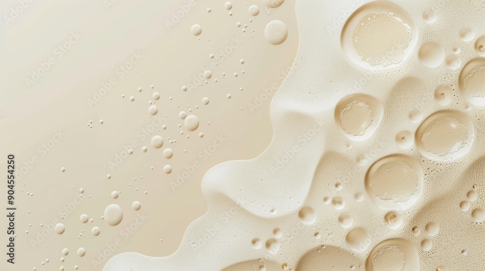 Clear water bubbles on a surface, ideal for science and educational uses Clear water bubbles on a surface, ideal for science and educational uses