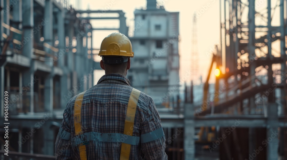 Engineer construction site background generative ai Engineer construction site background generative ai