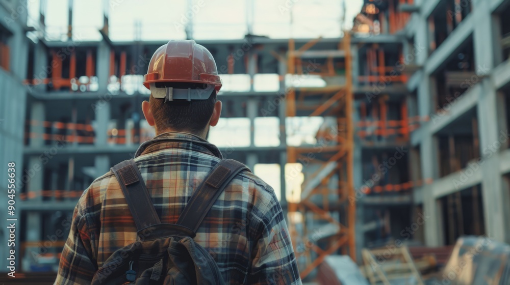 Engineer construction site background generative ai Engineer construction site background generative ai
