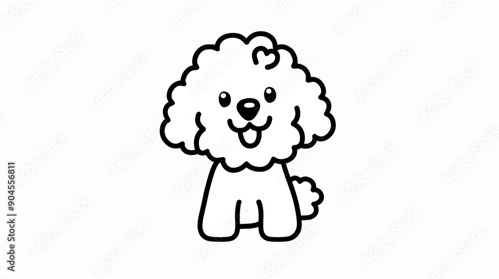 Obraz premium Poodle Coloring Pages for Kids | HD High Detail Designs