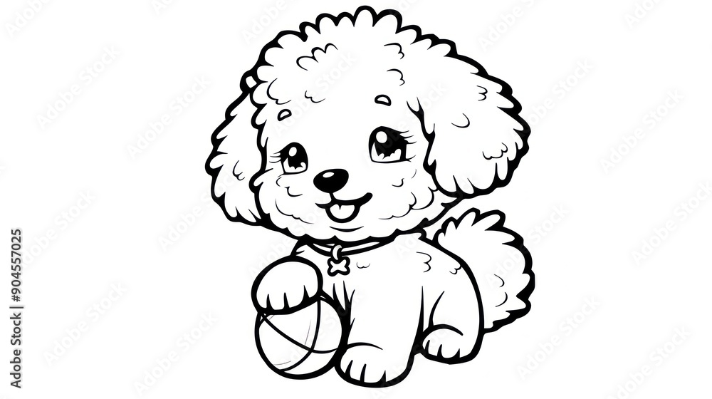 Obraz premium Poodle Coloring Pages for Kids | HD High Detail Designs
