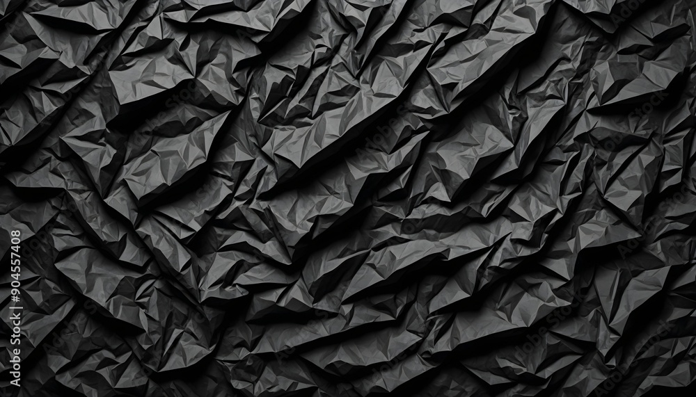 A black background with a crumpled paper texture, giving an artistic and tactile feel to the surface. Multiple variations available. A black background with a crumpled paper texture, giving an artistic and tactile feel to the surface. Multiple variations available.