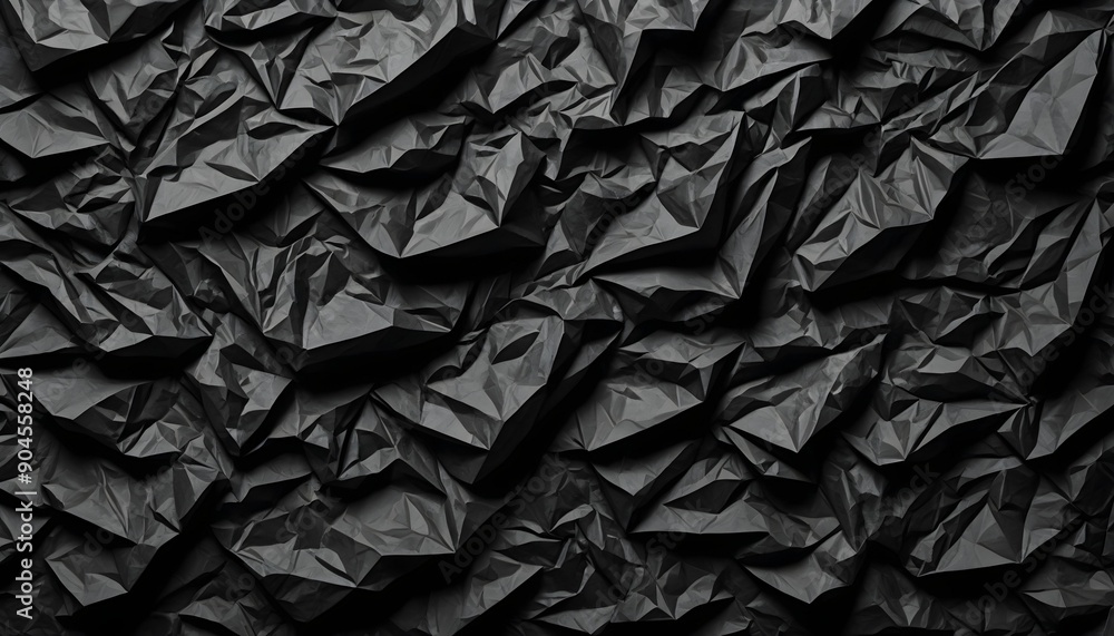 A black background with a crumpled paper texture, giving an artistic and tactile feel to the surface. Multiple variations available. A black background with a crumpled paper texture, giving an artistic and tactile feel to the surface. Multiple variations available.