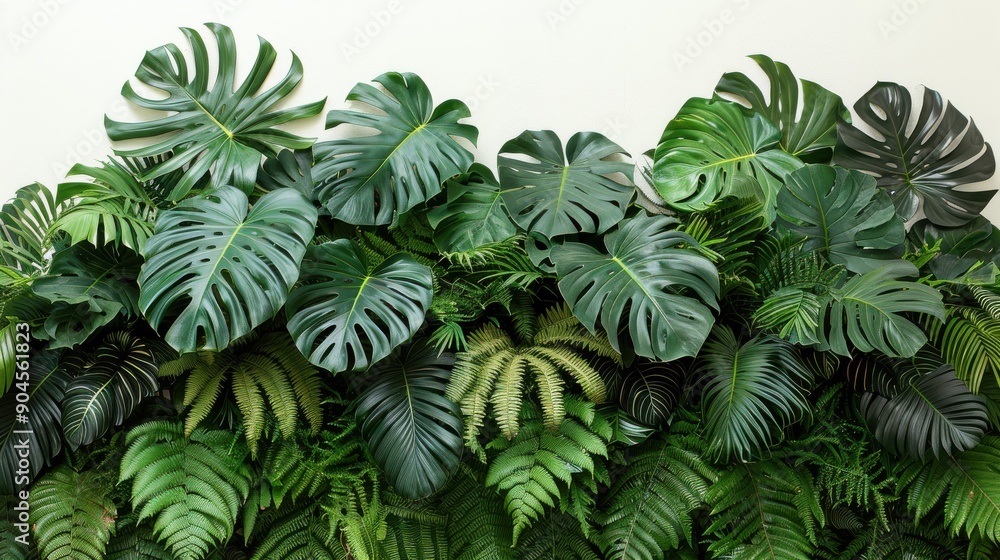 Lush Green Monstera Deliciosa Plant Leaves Creating a Tropical Indoor Jungle Aesthetic, Perfect for Home Decor and Natural Elegance Lush Green Monstera Deliciosa Plant Leaves Creating a Tropical Indoor Jungle Aesthetic, Perfect for Home Decor and Natural Elegance