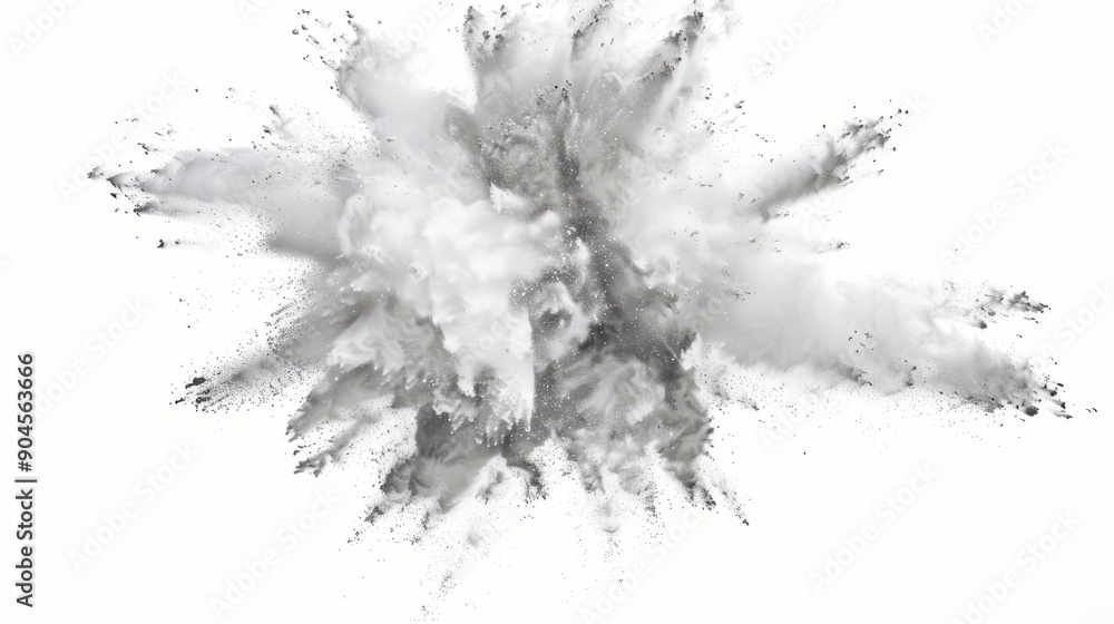 Fototapeta premium bright white paint color powder festival explosion burst isolated white background