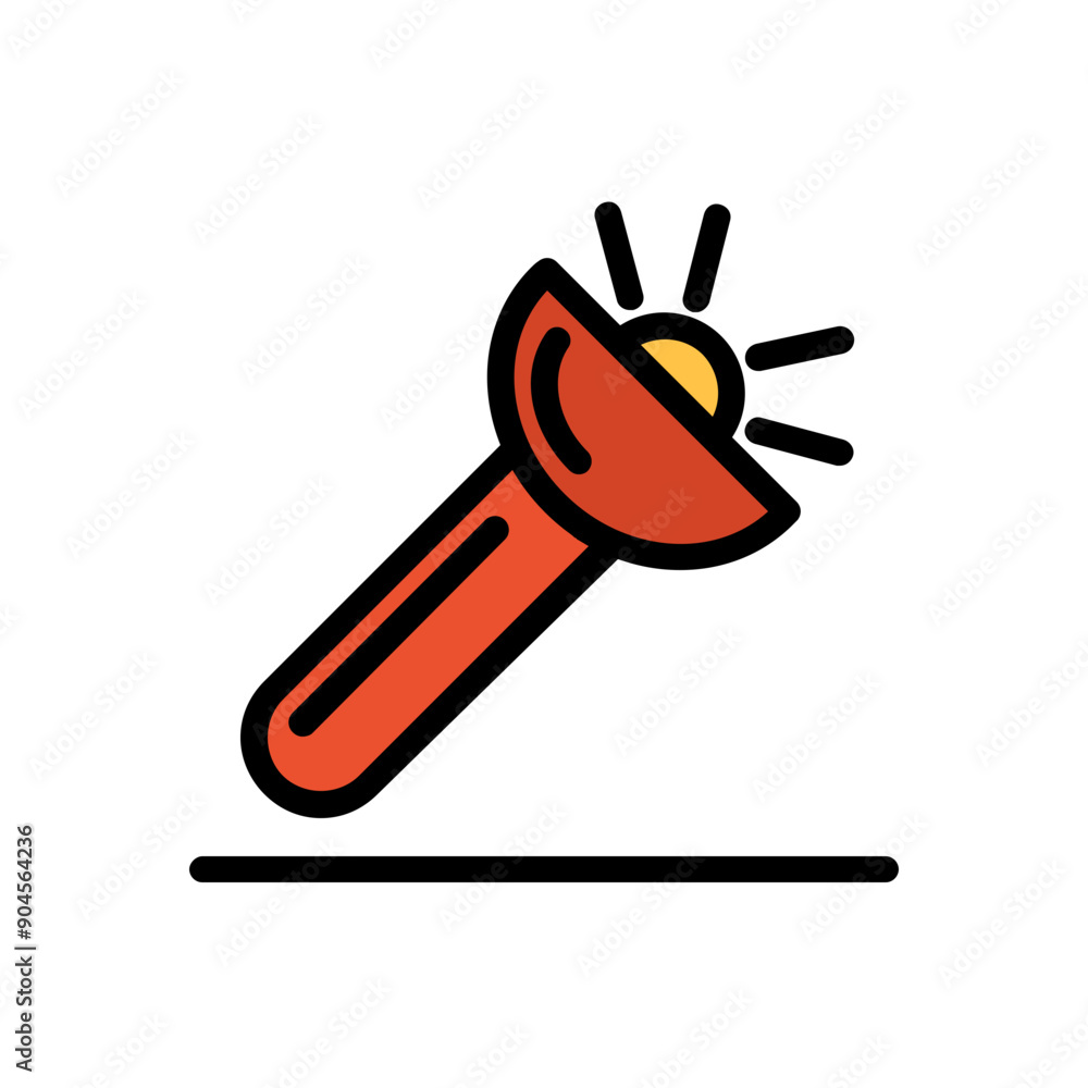 flashlight icon design colored outline flashlight icon design colored outline