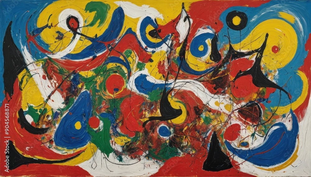 Abstract Painting with Vibrant Colors. Abstract Painting with Vibrant Colors.