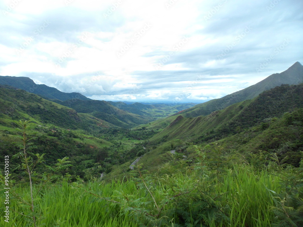 Naklejka premium landscape with mountains
