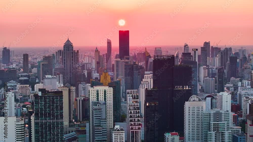 Bangkok, Thailand aerial city scape view from above. Bangkok Thailand: Drone Aerial view, Observing urban landscape. Bangkok, Thailand aerial city scape view from above. Bangkok Thailand: Drone Aerial view, Observing urban landscape.