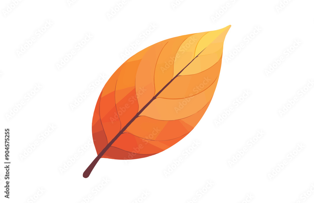 Fototapeta premium Leaf icon isolated on white background. Beautiful color leaf icon.