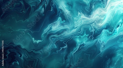 Deep Ocean Currents Create Stunning Blue and Green Fractal Patterns