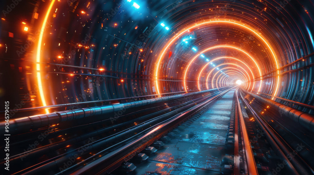 Futuristic 5G Technology Background with Abstract Motion Blur and High-Speed Light Trails Futuristic 5G Technology Background with Abstract Motion Blur and High-Speed Light Trails