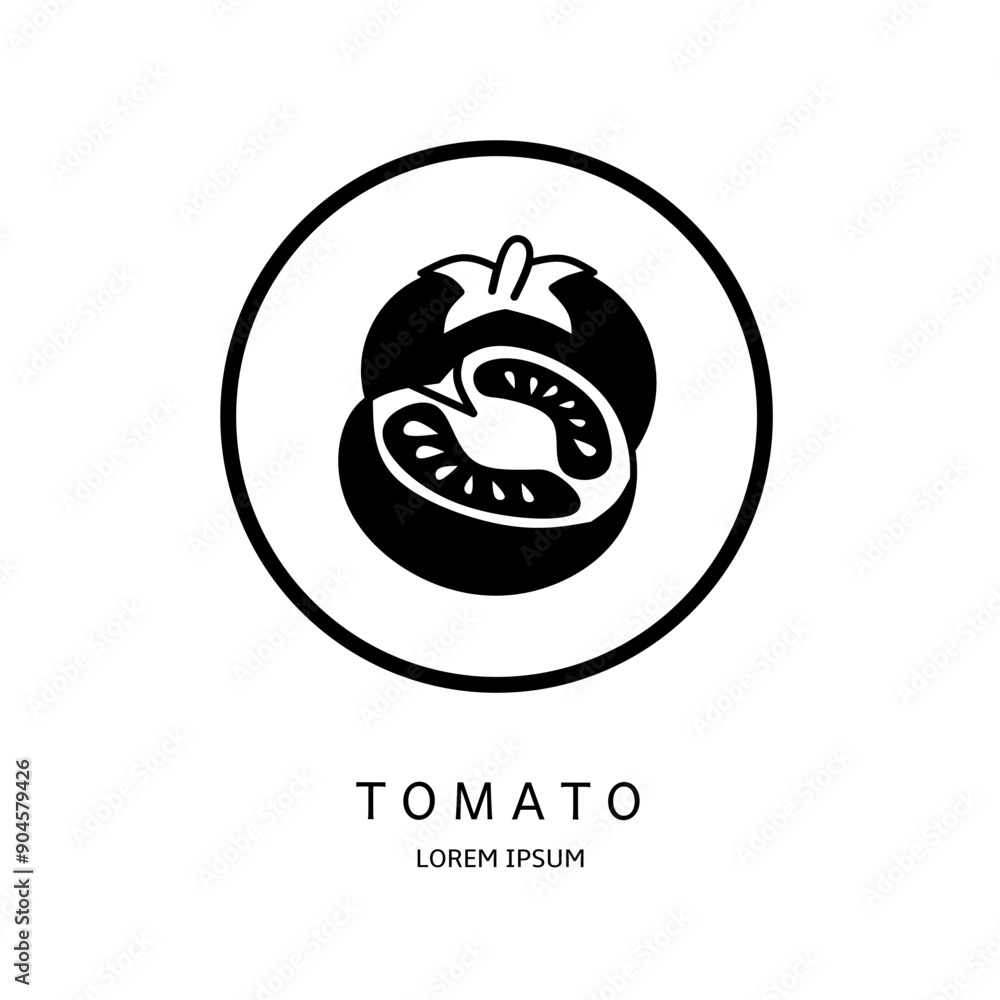 Obraz premium Logo vector design for business. Tomato logos.