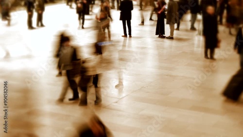 Wallpaper Mural Blurred figures in fast motion show the energetic city life of a modern metropolis Torontodigital.ca