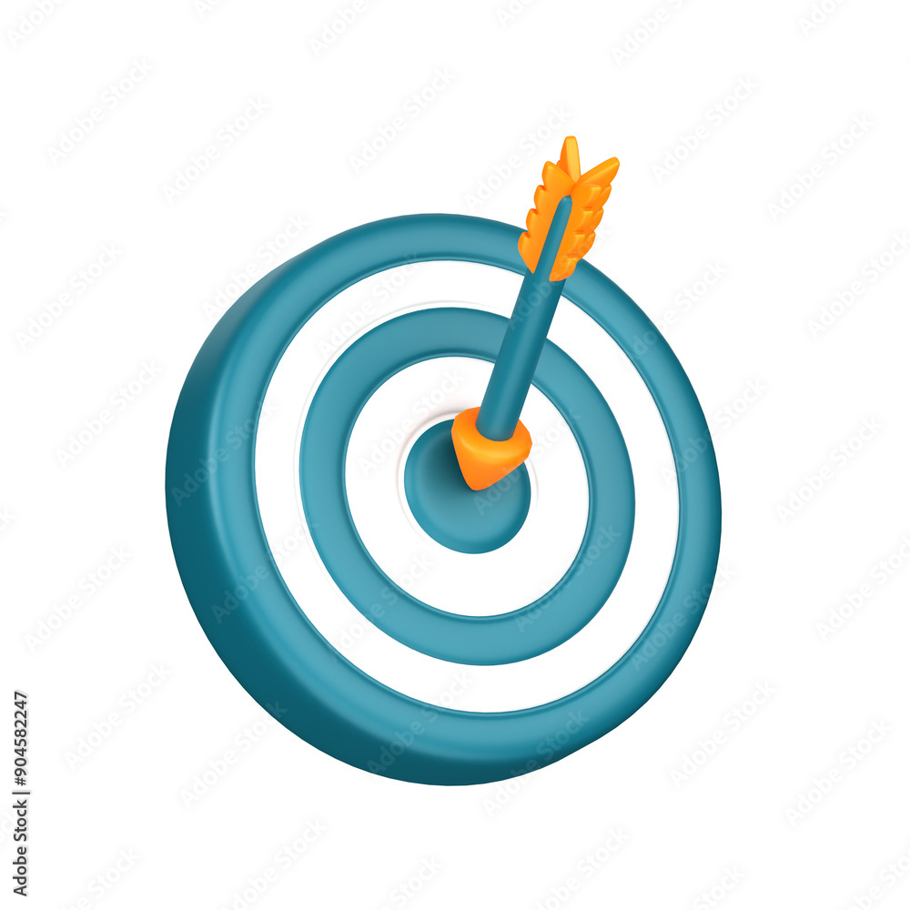 Business Target 3D Illustration for uiux, web, app, presentation, etc Business Target 3D Illustration for uiux, web, app, presentation, etc