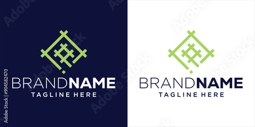 Creative Letter P Logo Design With Hashtag Shape, Design Inspiration, Illustration, Vector