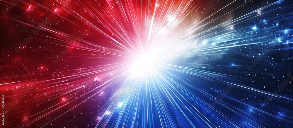 Fototapeta premium Red, White and Blue Abstract Background