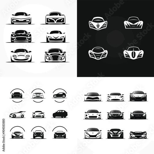 Sport car logo design vector illustration
