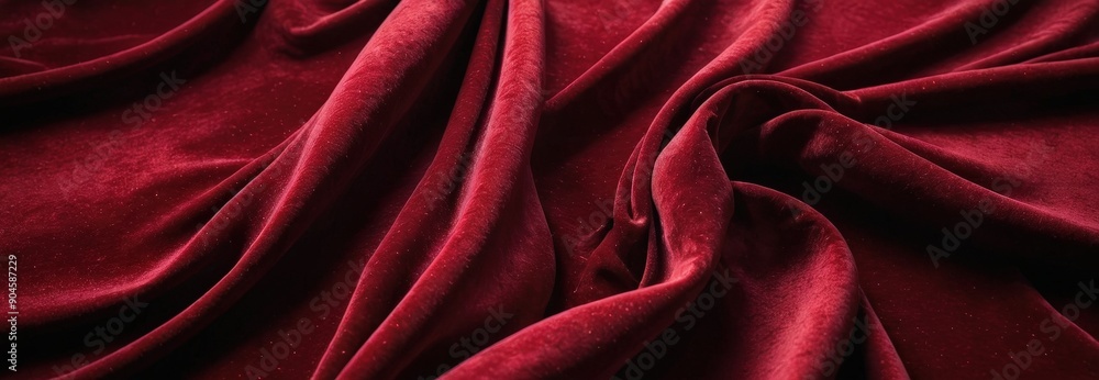 Red Velvet Fabric Texture Background. Red Velvet Fabric Texture Background.