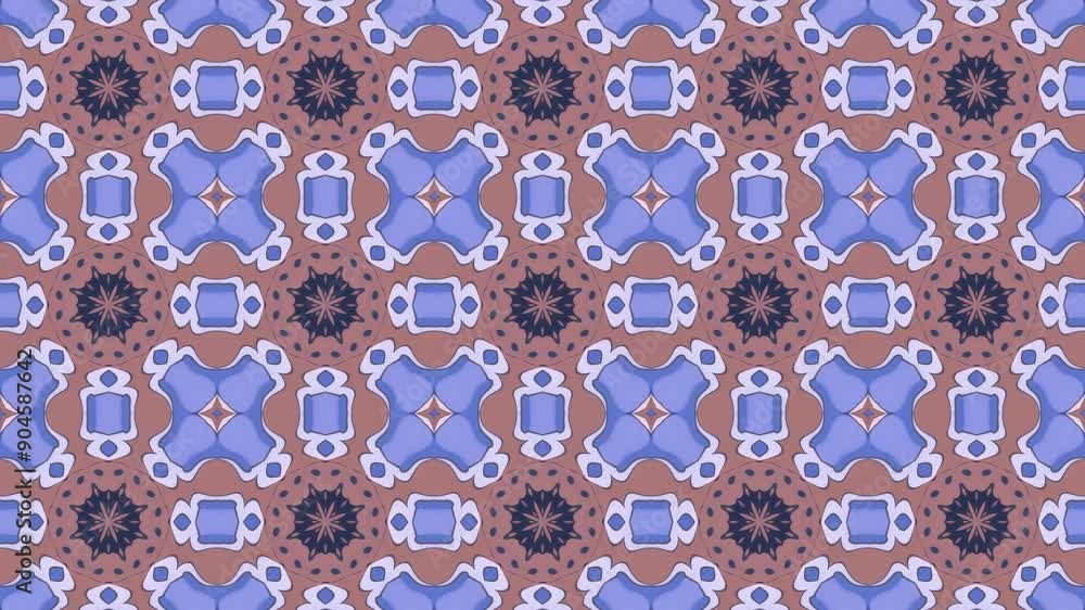 Kaleidoscope seamless looped patterns motion graphics background. Kaleidoscope seamless looped patterns motion graphics background.