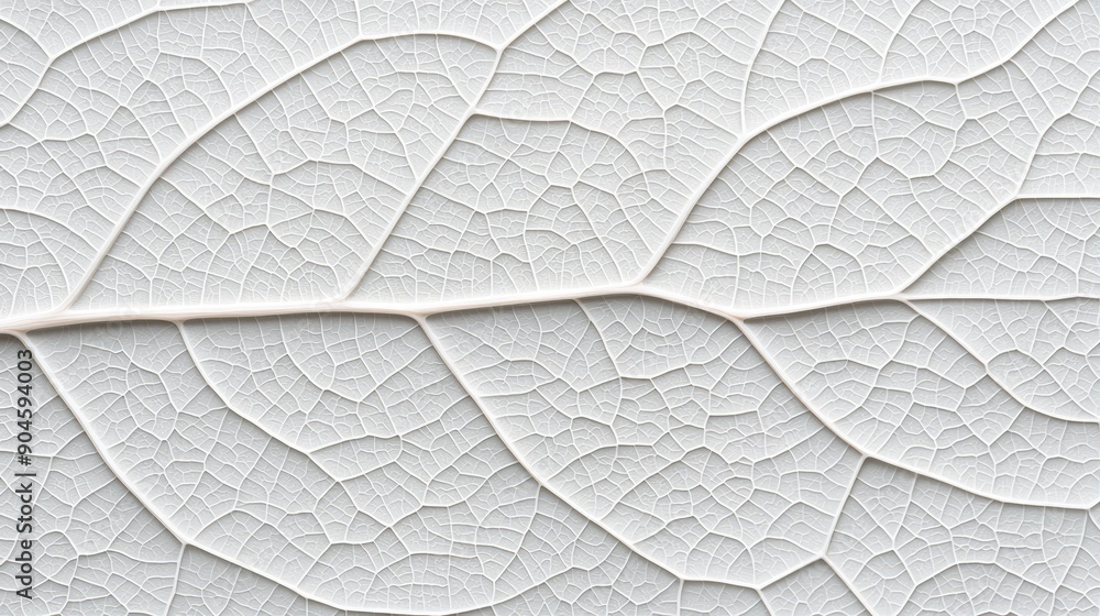 Obraz premium Intricate Veins: Detailed Close-up of Natural Leaf Texture Background, Generative Ai
