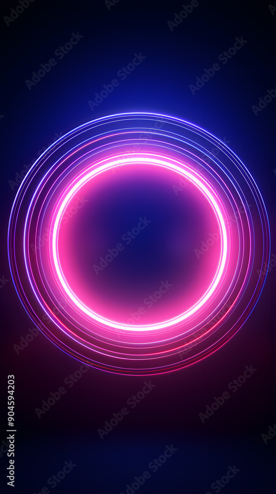 Digital circular neon light abstract graphic poster background Digital circular neon light abstract graphic poster background