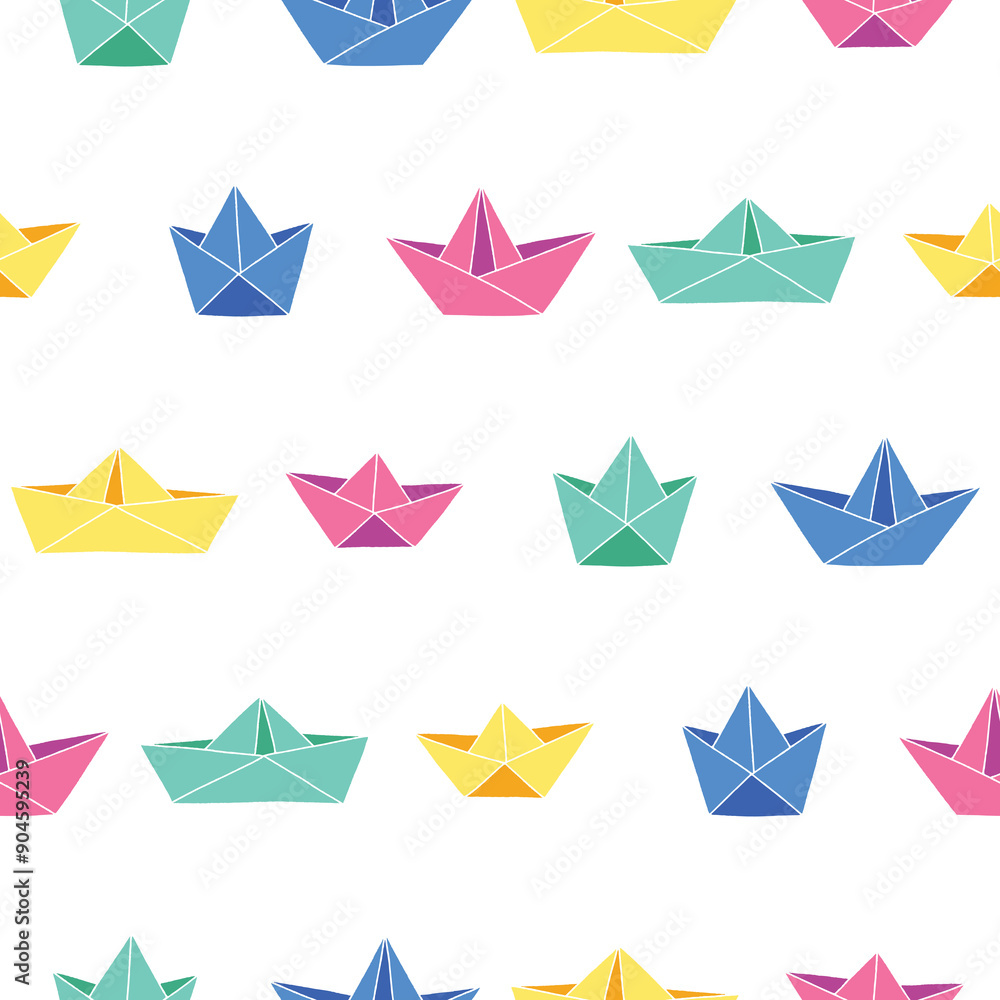 Collection of Paper Boat Vector Seamless Pattern illustration for Print, Wallpaper, Decoration. Collection of Paper Boat Vector Seamless Pattern illustration for Print, Wallpaper, Decoration.