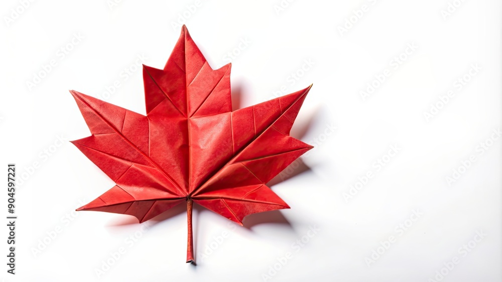 Origami red maple leaf on white background, origami, red, maple leaf, paper, art, craft, handmade, traditional Origami red maple leaf on white background, origami, red, maple leaf, paper, art, craft, handmade, traditional
