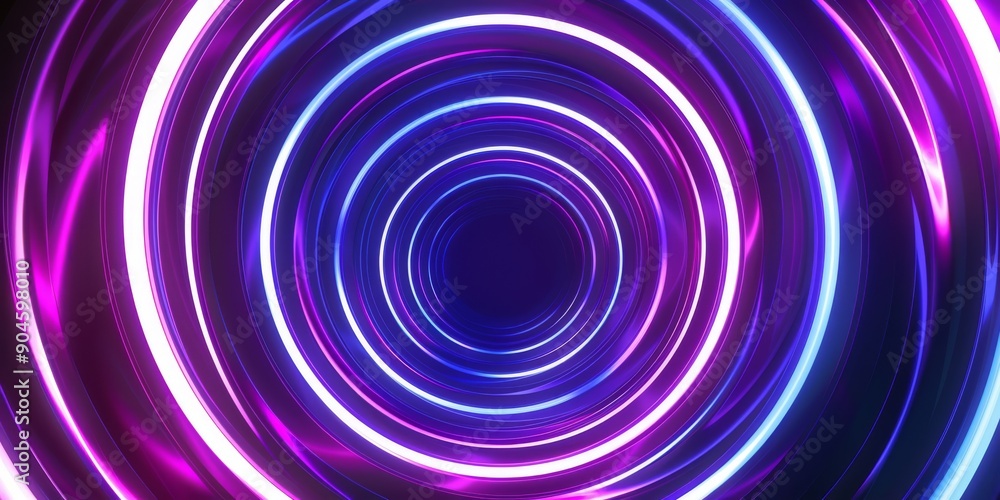 Circular neon light patterns are visually striking with bright colors and a futuristic glow Circular neon light patterns are visually striking with bright colors and a futuristic glow