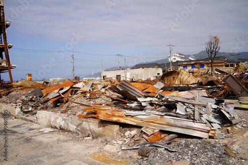 能登半島地震の火災で焼けた場所　輪島