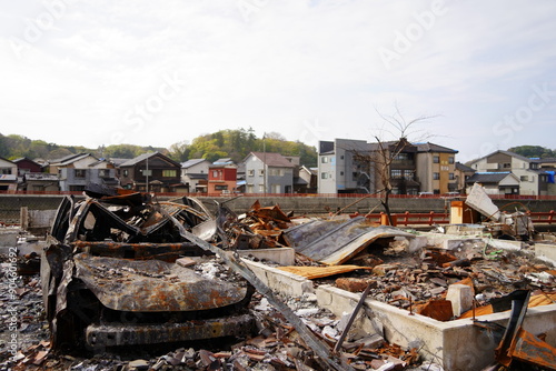 能登半島地震の火災で焼けた場所　輪島