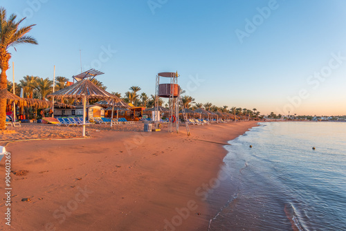 Scenic view of Naama Bay, Sharm-el-Sheikh, Egypt photo