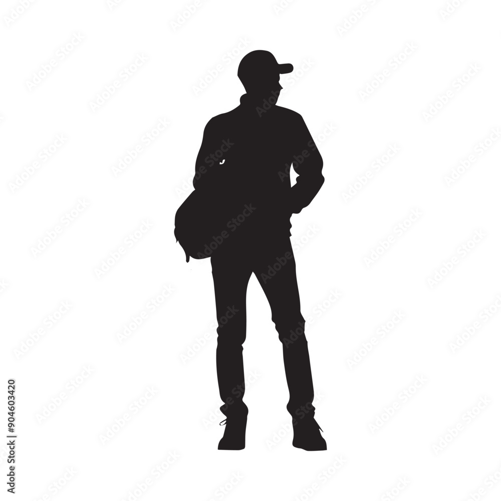 Students silhouette vector with white Background Students silhouette vector with white Background
