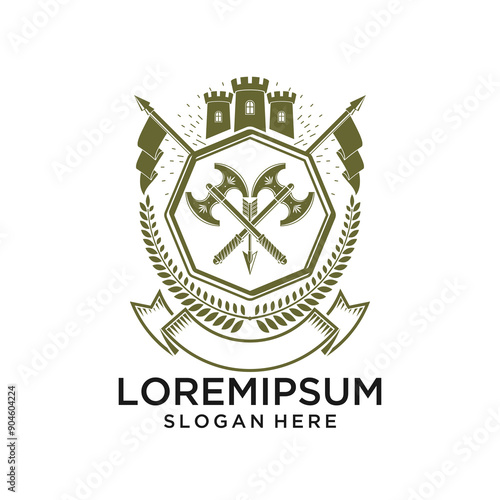 Vintage award designs, vintage heraldic Coat of Arms