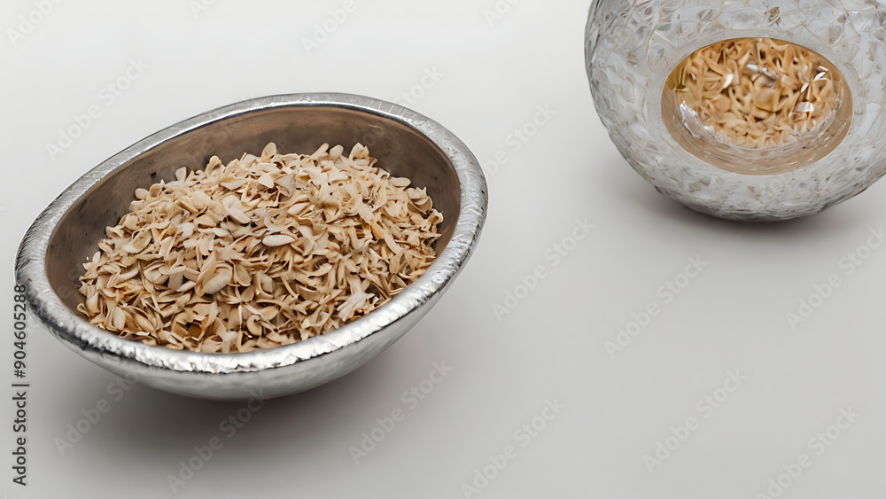 buckwheat in a glass bowl buckwheat in a glass bowl