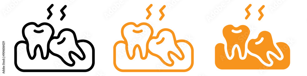 Crooked Teeth Icon Set Dental Condition Illustrations for Orthodontic and Health Projects Crooked Teeth Icon Set Dental Condition Illustrations for Orthodontic and Health Projects