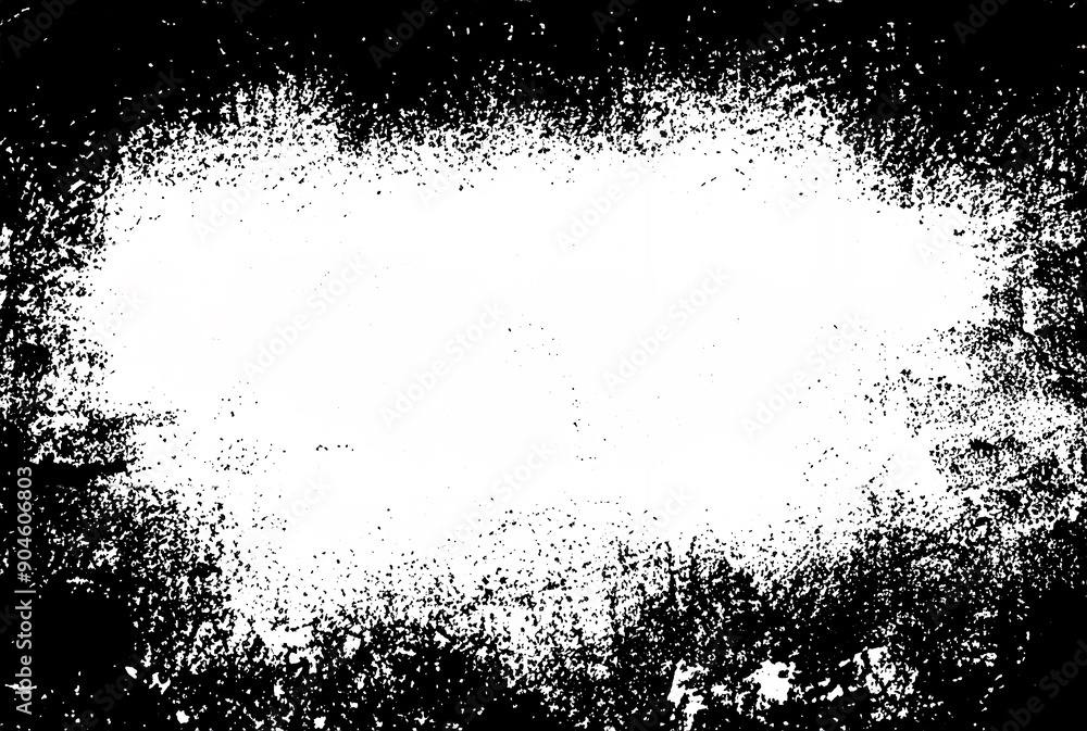 Fototapeta premium Grunge Border Texture with White Background – Abstract Frame Overlay