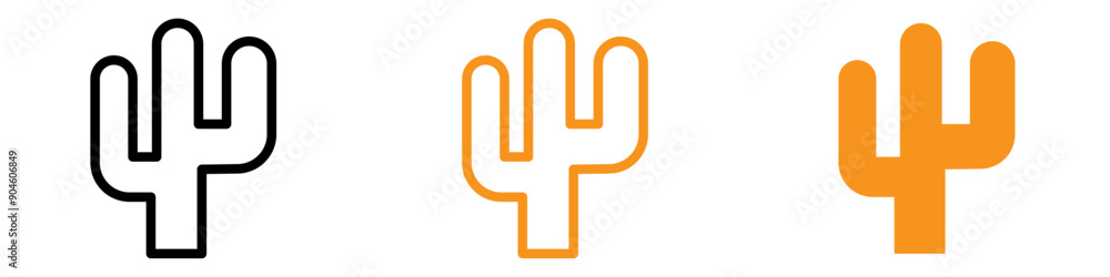 Cactus Icon Set Desert Plant Illustrations for Nature and Botanical Projects Cactus Icon Set Desert Plant Illustrations for Nature and Botanical Projects