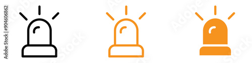 Buzzer Icon Set Alarm and Alert Symbols for Security and Notification Systems