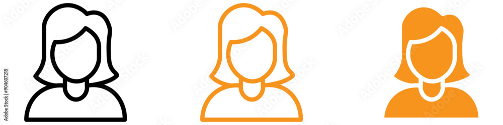 Female Avatar Icon Set User Profile Illustrations for Social Media and Communication Female Avatar Icon Set User Profile Illustrations for Social Media and Communication