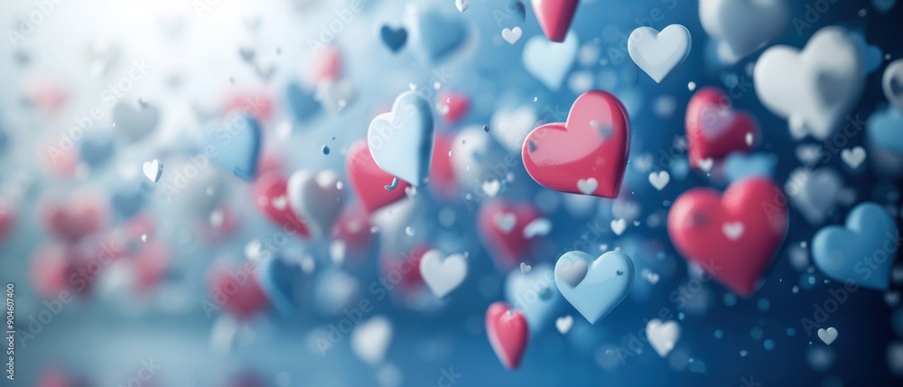 Obraz premium Social media heart notification icon in 3D, representing digital success and community approval