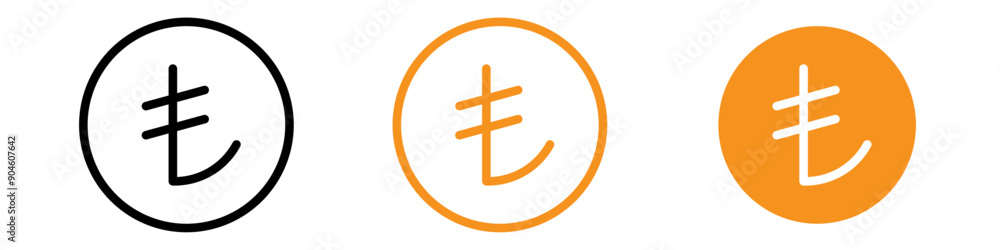 Turkish Lira Icon Set Currency Illustrations for Finance and Economics Turkish Lira Icon Set Currency Illustrations for Finance and Economics