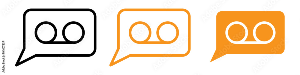 Voicemail Icon Set Communication Illustrations for Telephony and Messaging Voicemail Icon Set Communication Illustrations for Telephony and Messaging