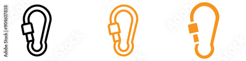 Rope Hook Icon Set Nautical and Climbing Illustrations for Adventure and Safety