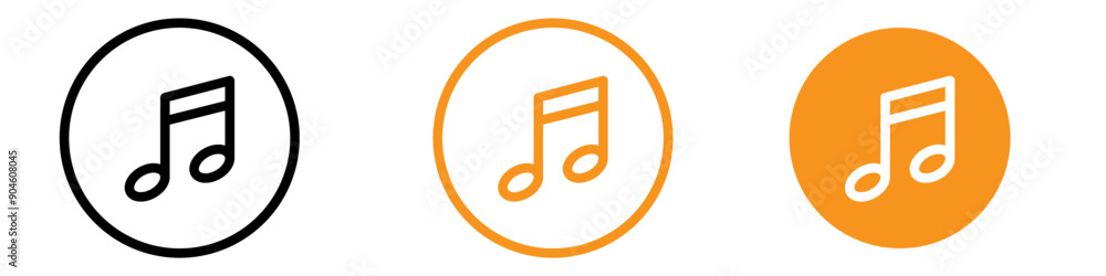 Semiquaver Note Icon Set Musical Symbol Illustrations for Music and Education Semiquaver Note Icon Set Musical Symbol Illustrations for Music and Education