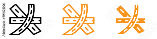 Multi-Level Junction Icon Set Traffic and Roadway Illustrations for Transportation Projects