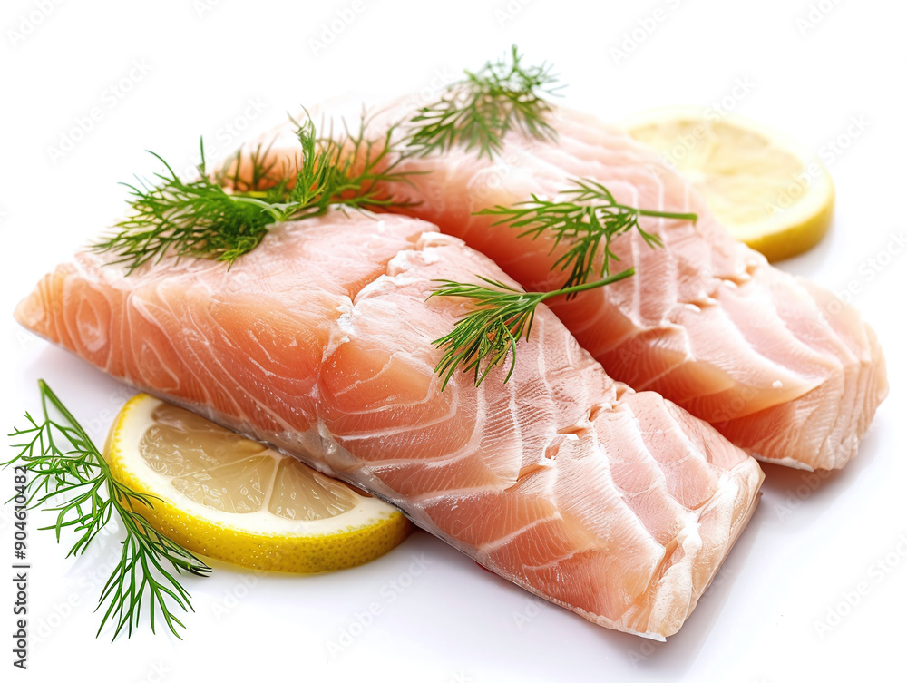 fish fillet isolated on white fish fillet isolated on white