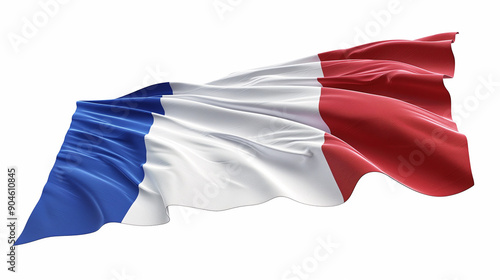 French flag waving isolated...